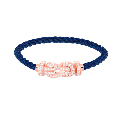 [Royal Jewellery]CHANCE LARGE 8 FIGURE BUCKLE FULL DIAMOND BRACELET ROSE GOLD