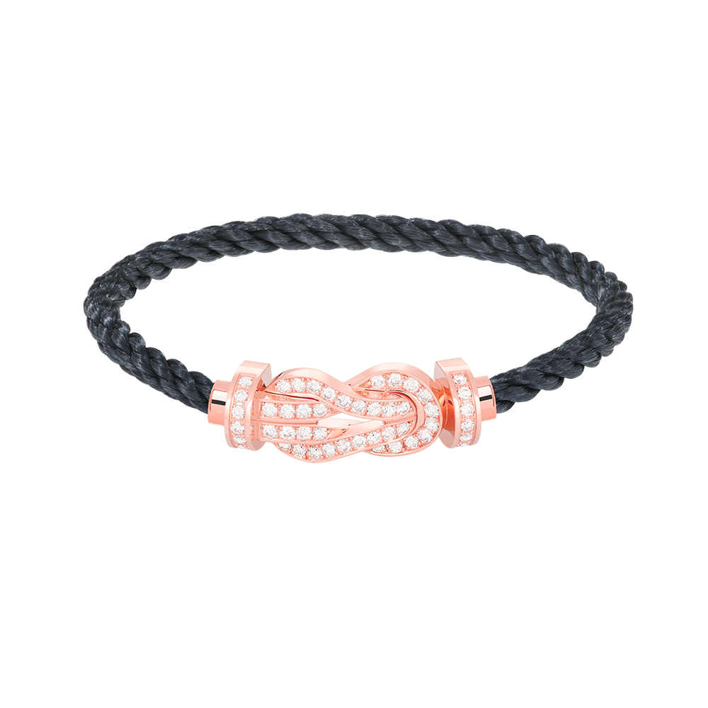 [Royal Jewellery]CHANCE LARGE 8 FIGURE BUCKLE FULL DIAMOND BRACELET ROSE GOLD