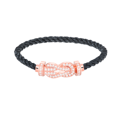 [Royal Jewellery]CHANCE LARGE 8 FIGURE BUCKLE FULL DIAMOND BRACELET ROSE GOLD