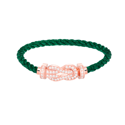 [Royal Jewellery]CHANCE LARGE 8 FIGURE BUCKLE FULL DIAMOND BRACELET ROSE GOLD