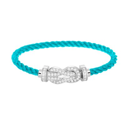 [Royal Jewellery]CHANCE LARGE 8 FIGURE BUCKLE FULL DIAMOND BRACELET SILVER