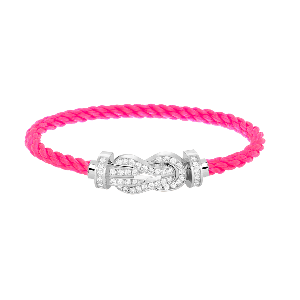 [Royal Jewellery]CHANCE LARGE 8 FIGURE BUCKLE FULL DIAMOND BRACELET SILVER
