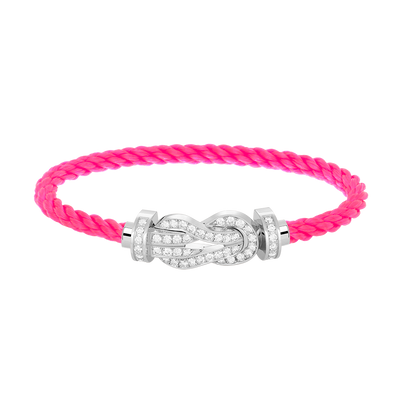 [Royal Jewellery]CHANCE LARGE 8 FIGURE BUCKLE FULL DIAMOND BRACELET SILVER