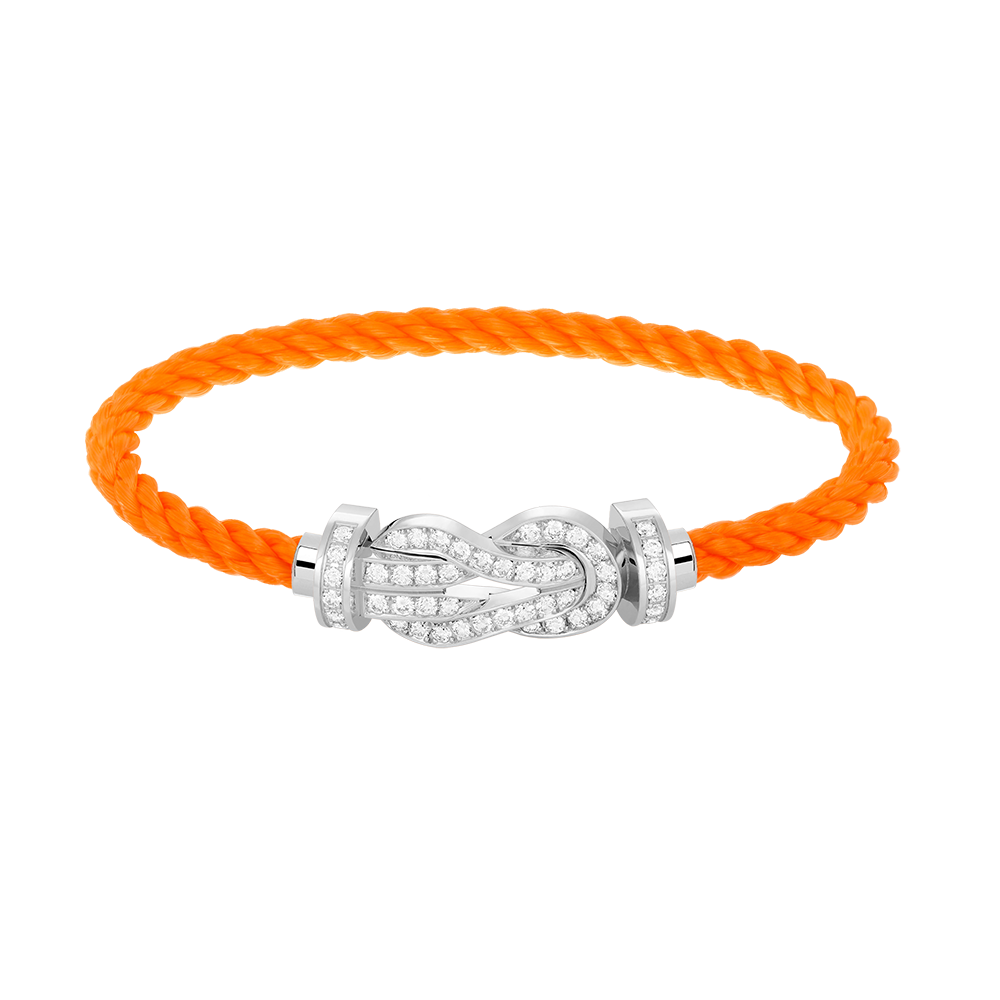 [Royal Jewellery]CHANCE LARGE 8 FIGURE BUCKLE FULL DIAMOND BRACELET SILVER