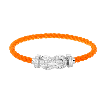 [Royal Jewellery]CHANCE LARGE 8 FIGURE BUCKLE FULL DIAMOND BRACELET SILVER