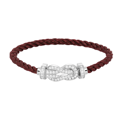 [Royal Jewellery]CHANCE LARGE 8 FIGURE BUCKLE FULL DIAMOND BRACELET SILVER