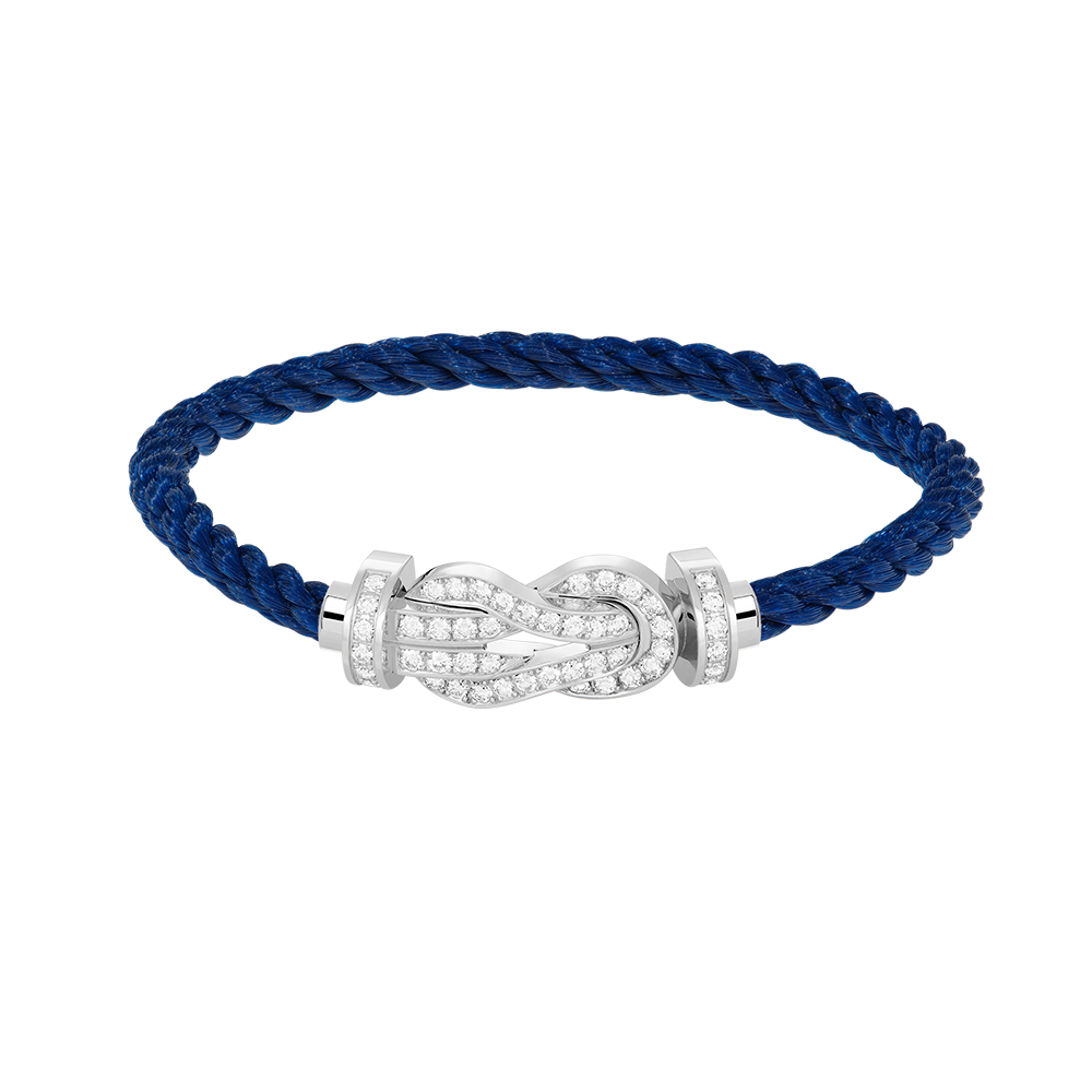 [Royal Jewellery]CHANCE LARGE 8 FIGURE BUCKLE FULL DIAMOND BRACELET SILVER