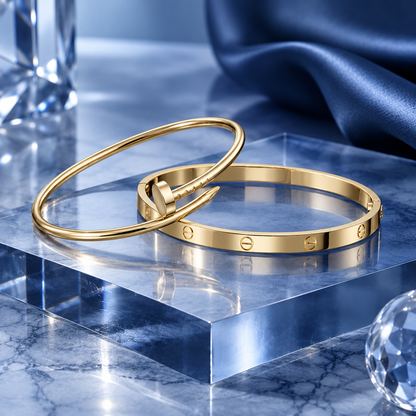 [Royal] LOVE & JUSTE Classic Bracelet Stack Set