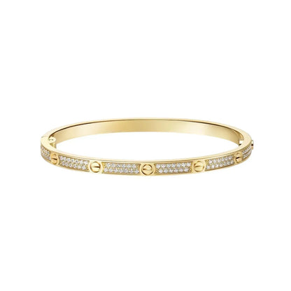 [Royal] JUSTE Diamond & LOVE Diamond Bracelet Stack Set