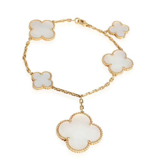 [Royal Jewellery]MAGIC CLOVER MOP GOLD BRACELET 5 MOTIFS