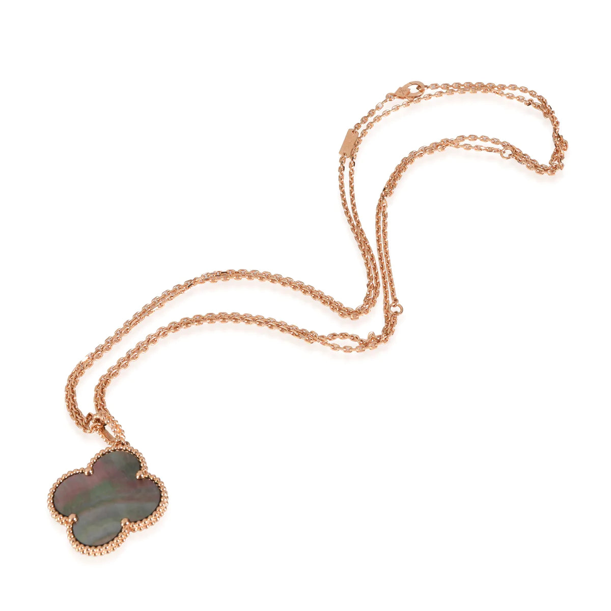 [Royal Jewellery]CLOVER 25MM GOLD DARK MOP BIG CLOVER NECKLACE