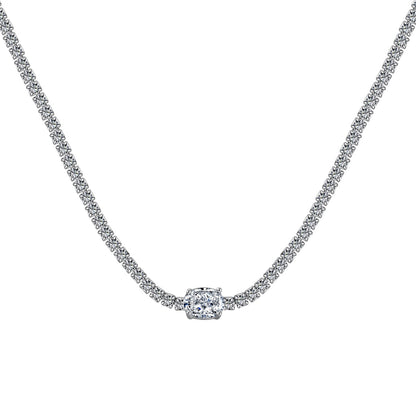 [Royal Jewellery]1.0 Carat Shining Oval Cut Necklace