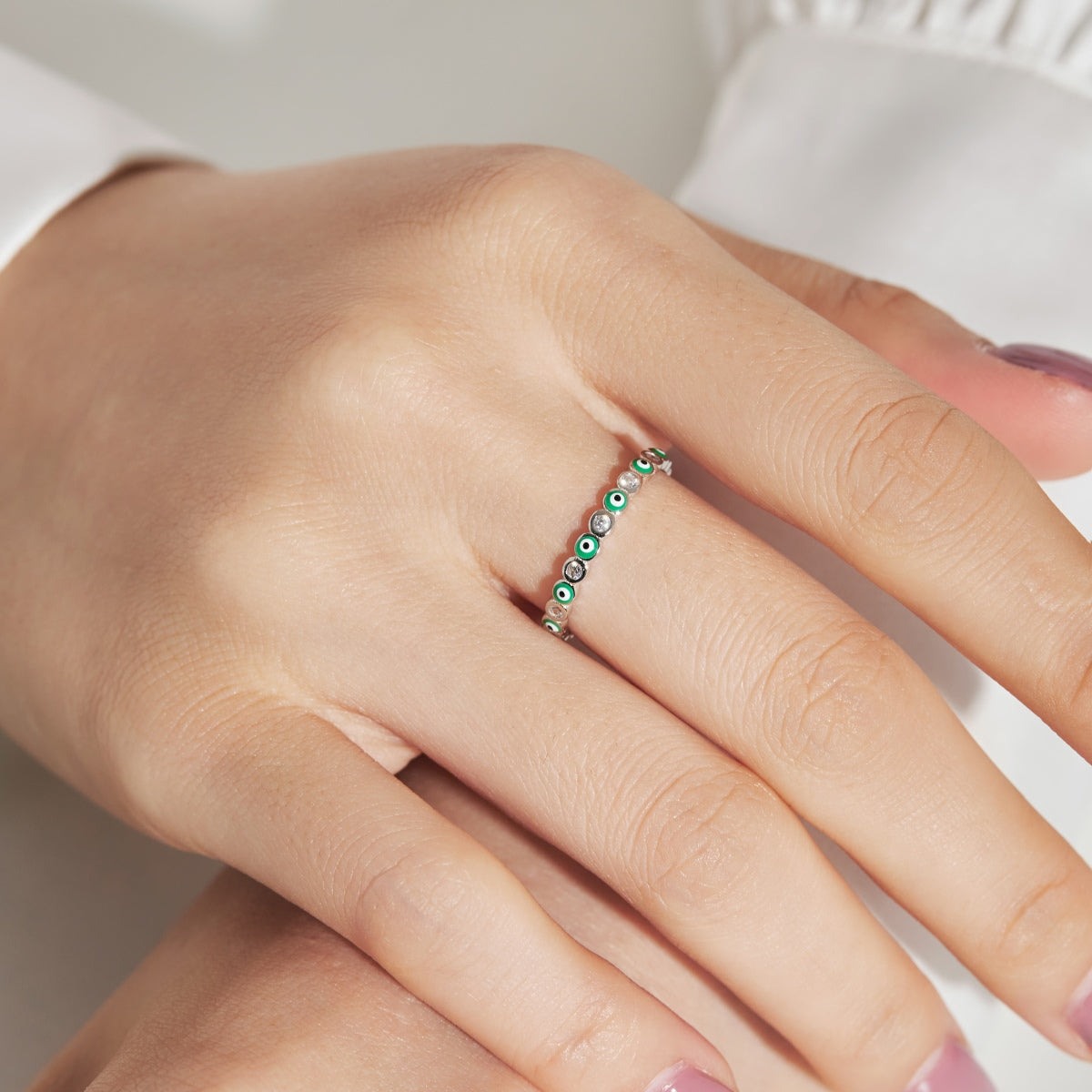 [Royal Jewellery]Sparkling Vibrant Round Shape Daily Ring