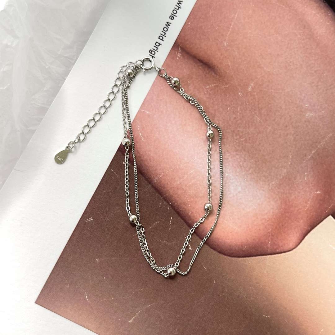 [Royal Jewellery]Delicate Bead Double Layer Bracelet