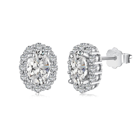 [Royal Jewellery]Delicate Unique Oval Cut Daily Earrings