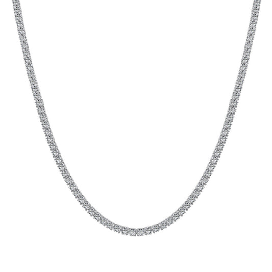 [Royal Jewellery]Delicate Round Shape Tennis Necklace