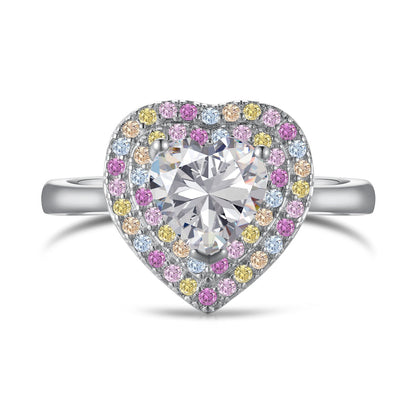 [Royal Jewellery]Delicate Ebullient Heart Shape Wedding Ring