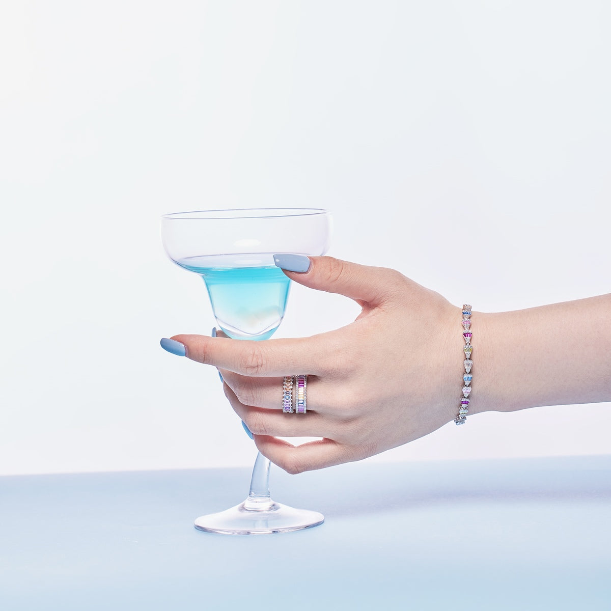 [Royal Jewellery]Dainty Kaleidoscopic Emerald Cut Daily Ring