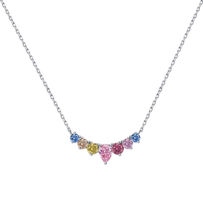 [Royal Jewellery]Dainty Colorful Heart Necklace