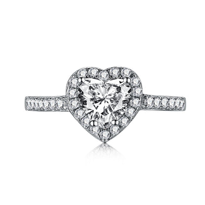 [Royal Jewellery]Eternity Splashy Romantic Heart Shape Lover Ring