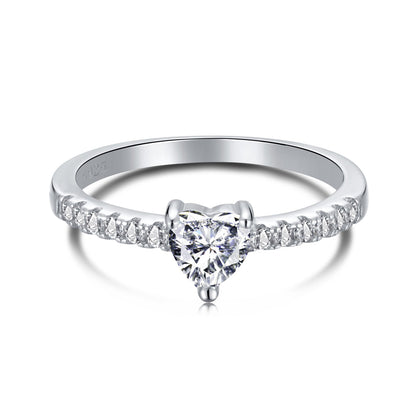 [Royal Jewellery]0.5 Carat CaratEternity Charming Heart Shape Lover Ring