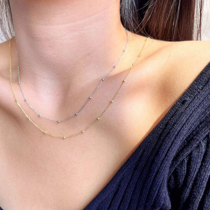 [Royal Jewellery]Small Bead Clavicle Chain Simple Necklace