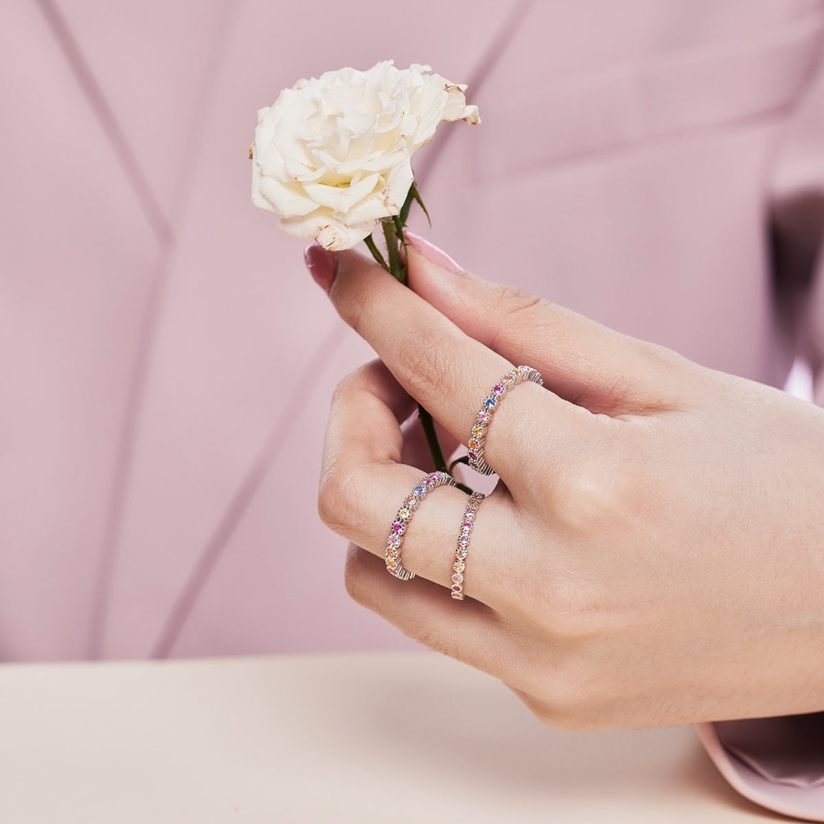 [Royal Jewellery]Elegant Energetic Round Cut Daily Ring