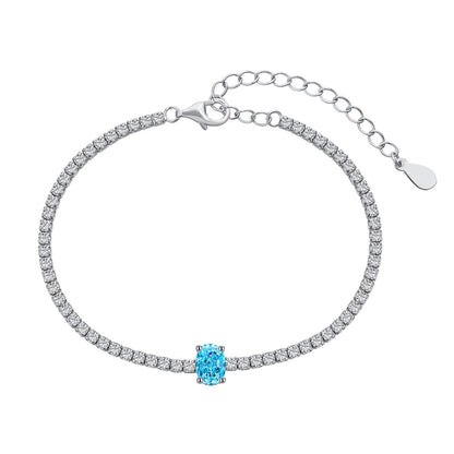[Royal Jewellery]0.75 Carat Exquisite Oval Cut Daily Bracelet
