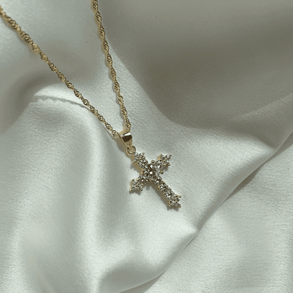 [Royal Jewellery]Delicate Cross Shape Necklace