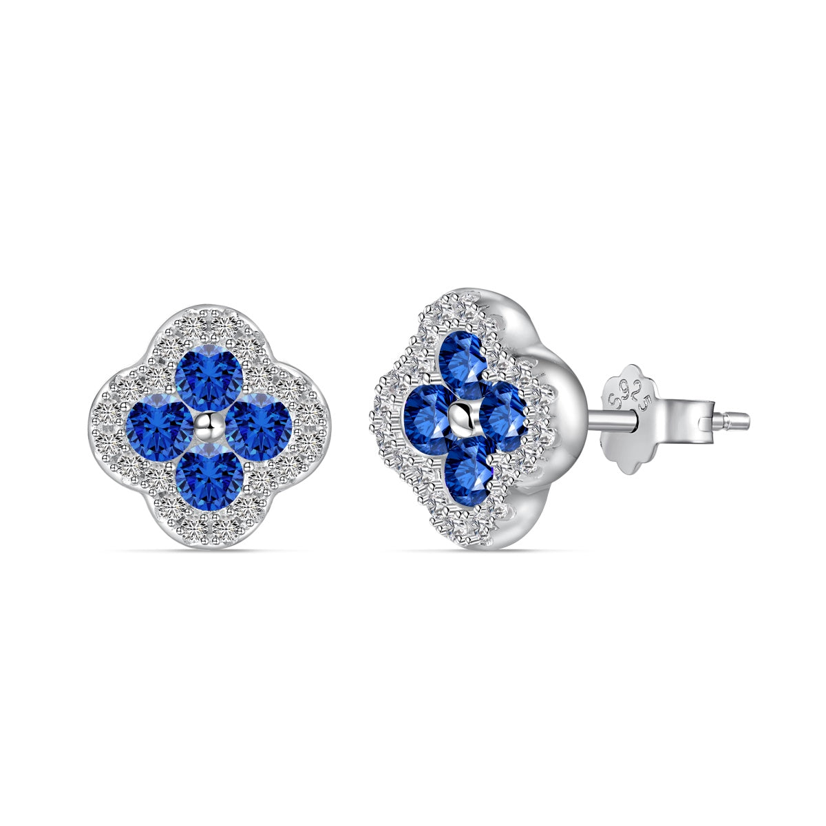 [Royal Jewellery]Four-Leaf Clover Flower Shaped Earrings