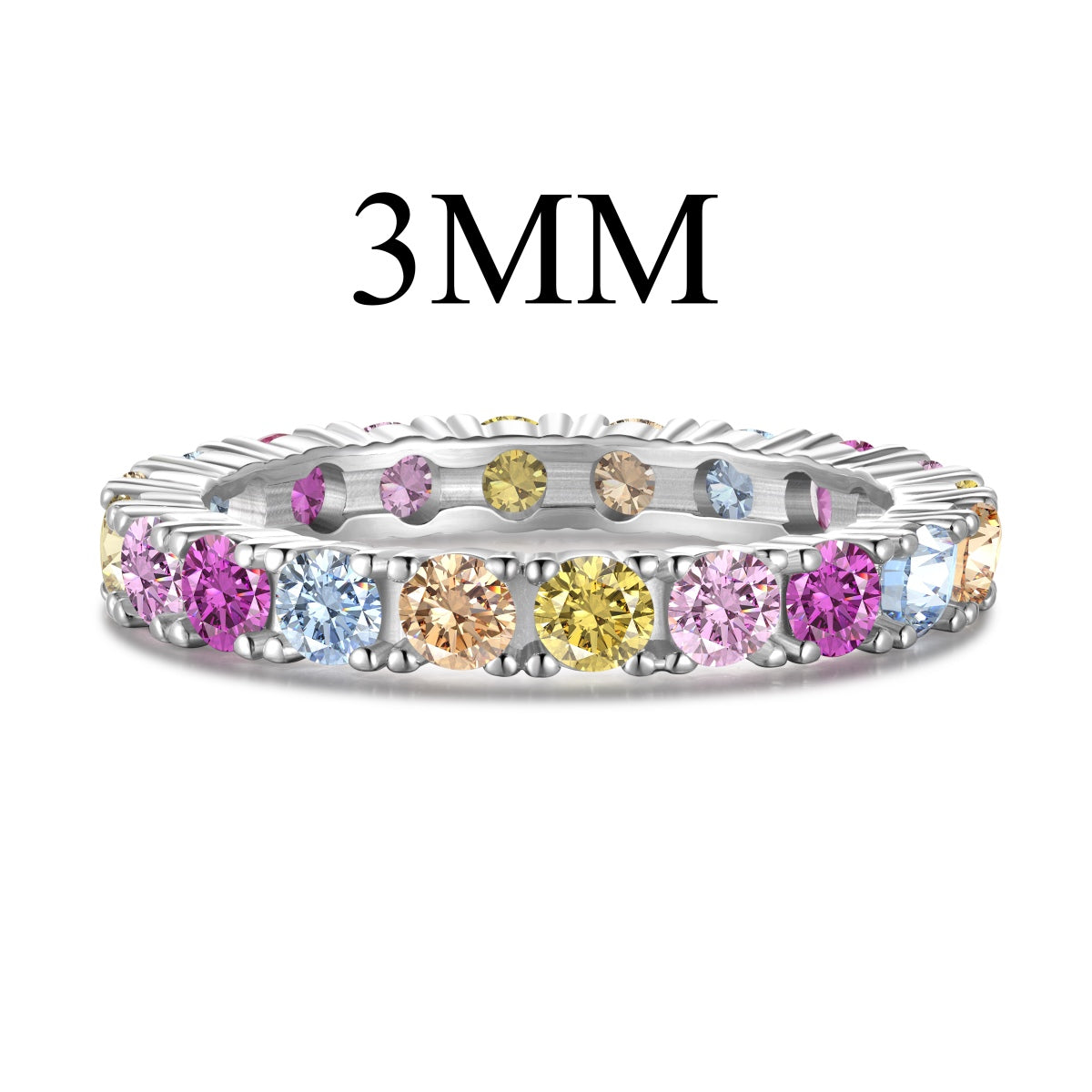 [Royal Jewellery]Dazzling Lustrous Round Cut Tennis Ring