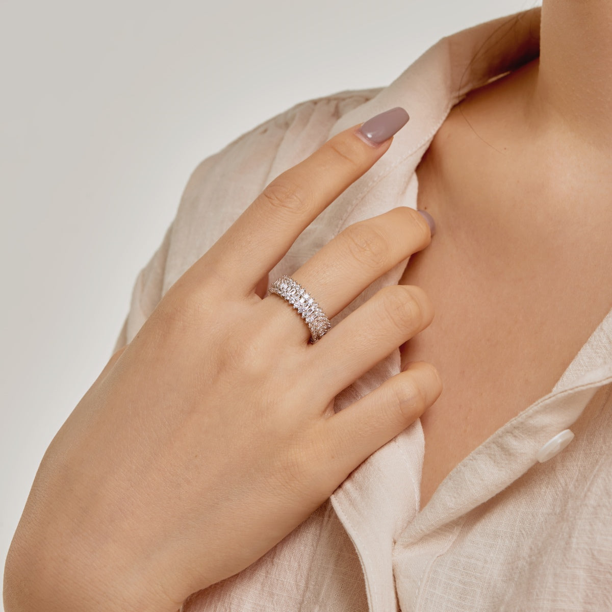 [Royal Jewellery]Ornate Colorful Radiant Cut Daily Ring