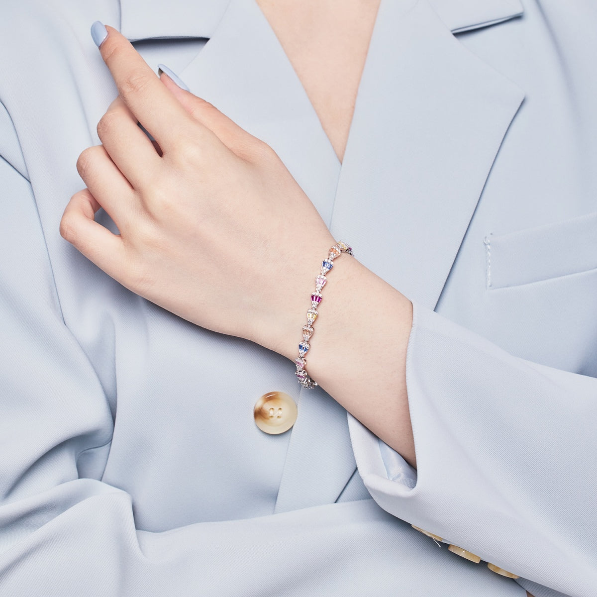 [Royal Jewellery]Radiant Water Drop Shape Daily Bracelet