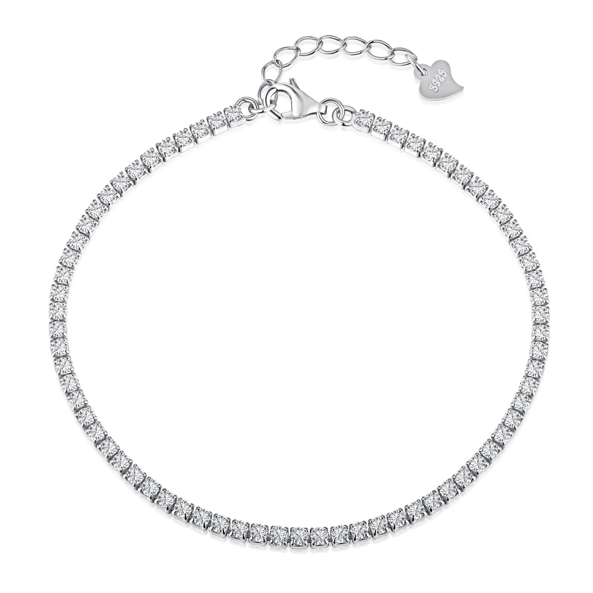 [Royal Jewellery]Radiant Shinning Princess Cut Tennis Bracelet