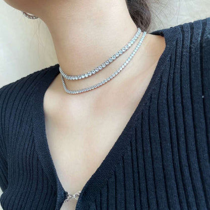 [Royal Jewellery]Elegant Tennis Chain Necklace