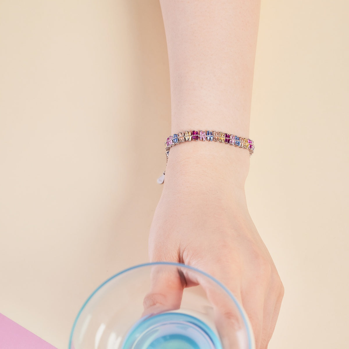[Royal Jewellery]Sparkling Exquisite Multi Cut Party Bracelet