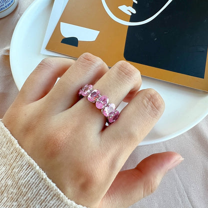 [Royal Jewellery]Dainty Elongated Cushion Cut Tennis Ring
