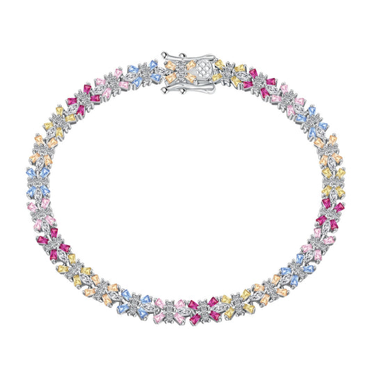 [Royal Jewellery]Radiant Colorful Emerald Cut Party Bracelet