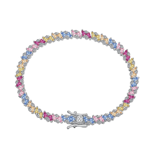[Royal Jewellery]Ornate Sparkling Multi Cut Party Bracelet