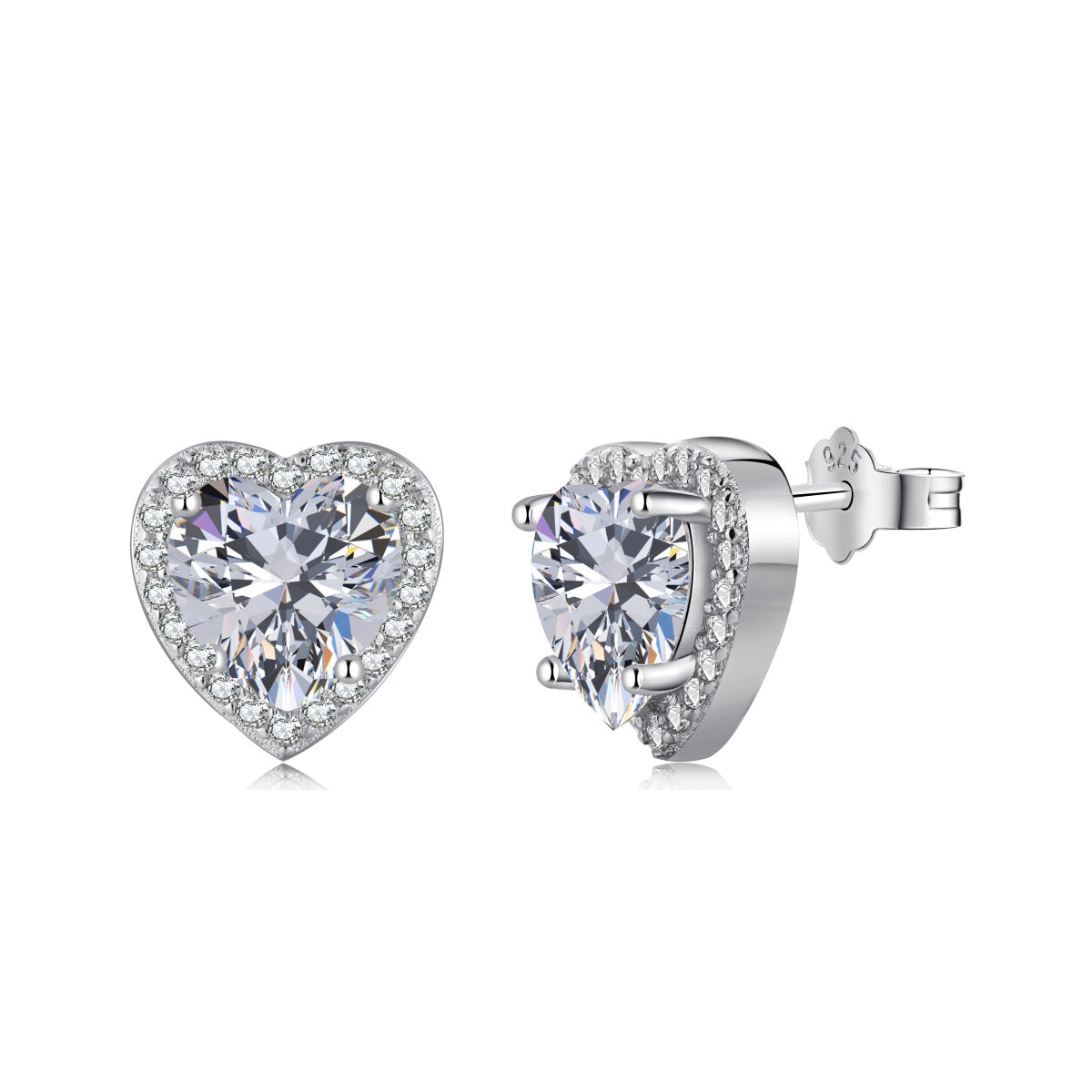 [Royal Jewellery]Sparkling Heart Shape Lover Earrings