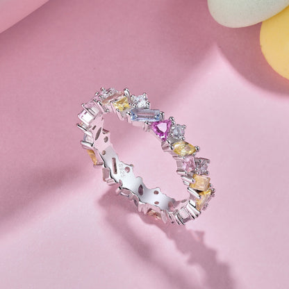 [Royal Jewellery]Dazzling Polychromatic Multi cut Daily Ring