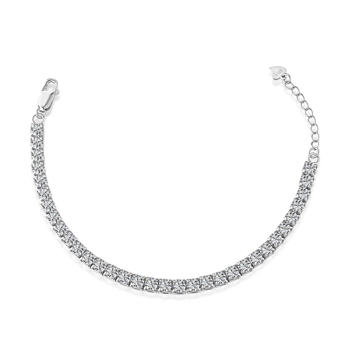 [Royal Jewellery]Sparkling Radiant Princess Cut Tennis Bracelet
