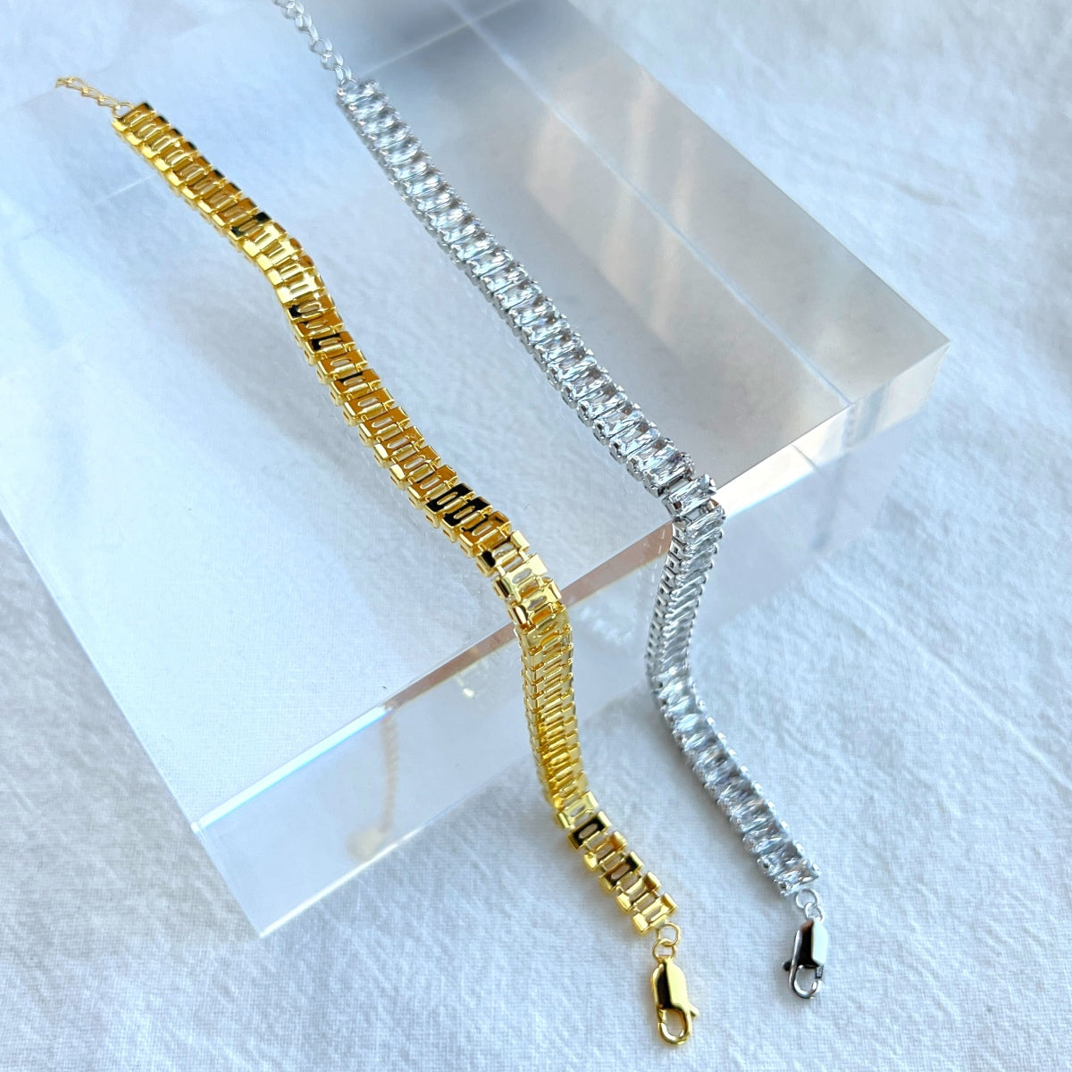 [Royal Jewellery]Exquisite Emerald Cut Daily Bracelet