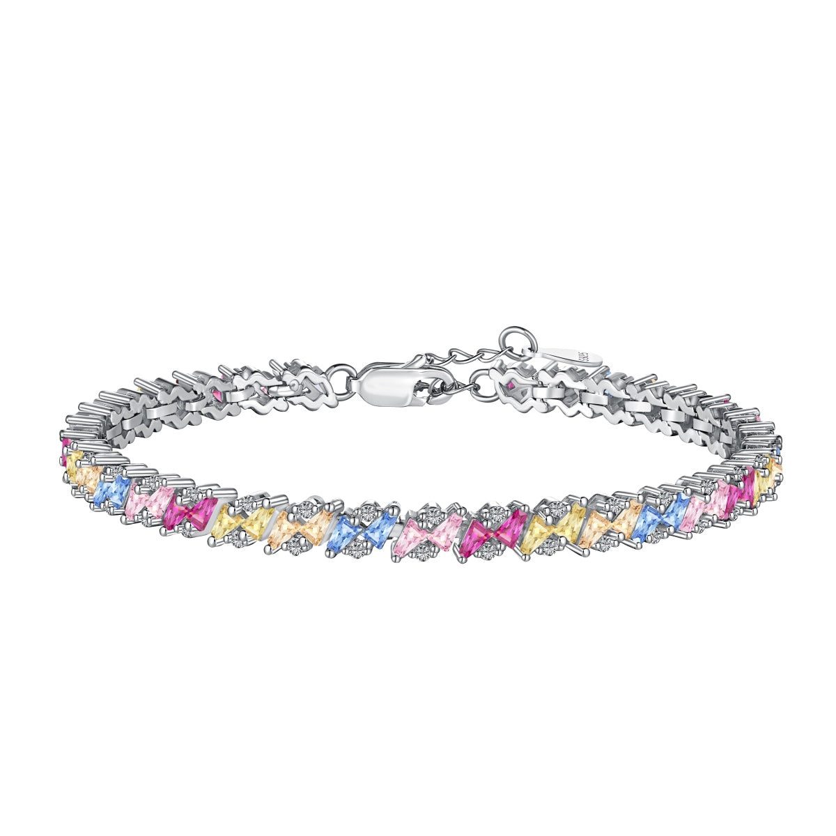 [Royal Jewellery]Ornate Sparkling Multi Cut Party Bracelet
