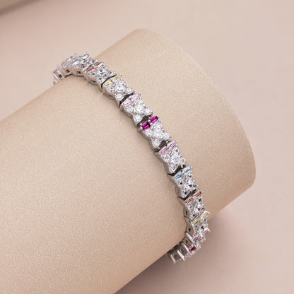 [Royal Jewellery]Unique Colorful Flower Shape Daily Bracelet