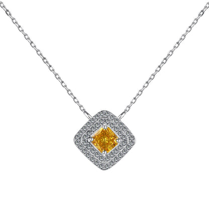 [Royal Jewellery]Sparkling Asscher Cut Necklace