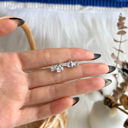 [Royal Jewellery]Double Heart-Shape Classic Princess Style Earrings