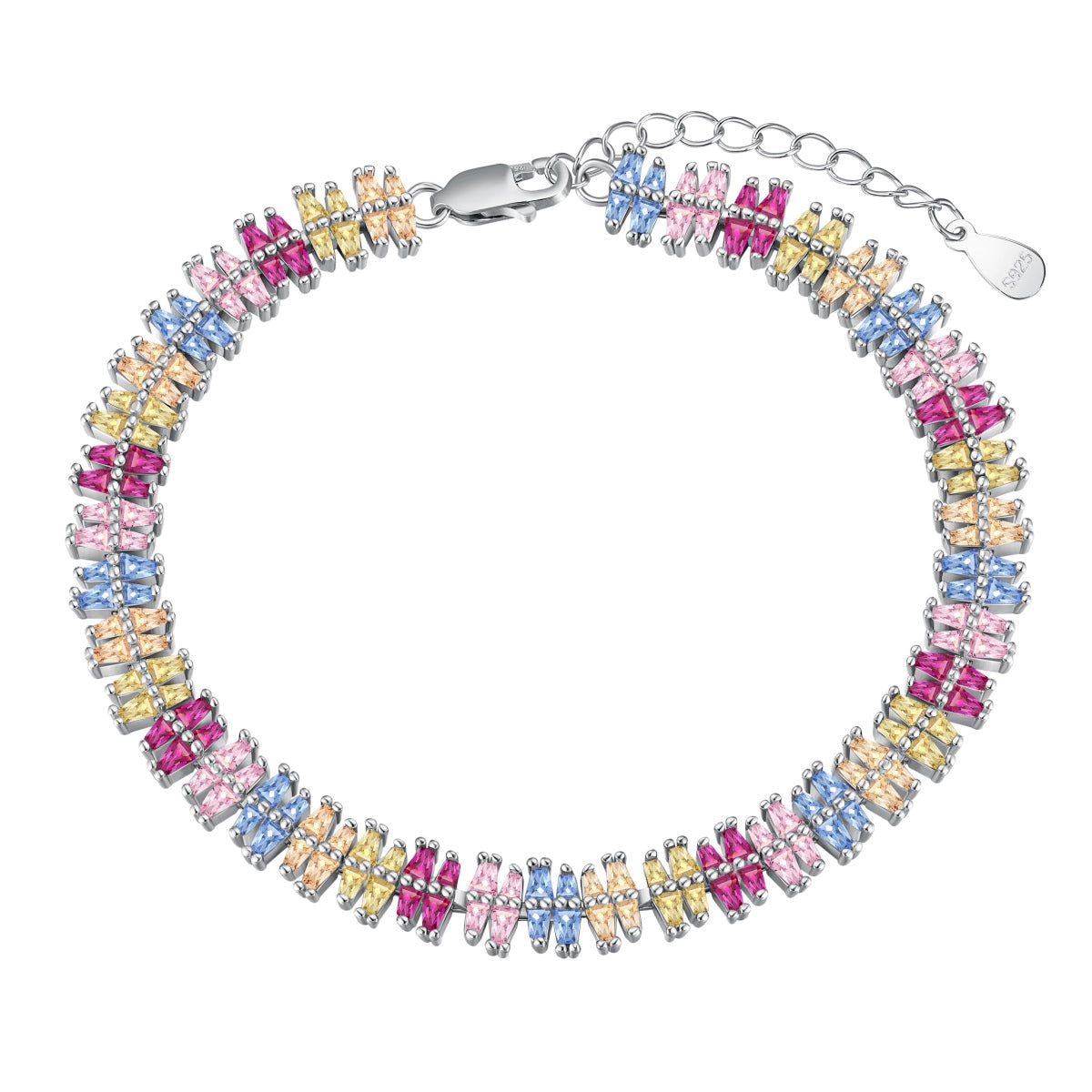 [Royal Jewellery]Sparkling Exquisite Multi Cut Party Bracelet