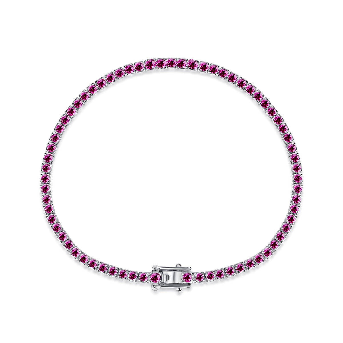 [Royal Jewellery]Dazzling Colorful Round Cut Daily Bracelet