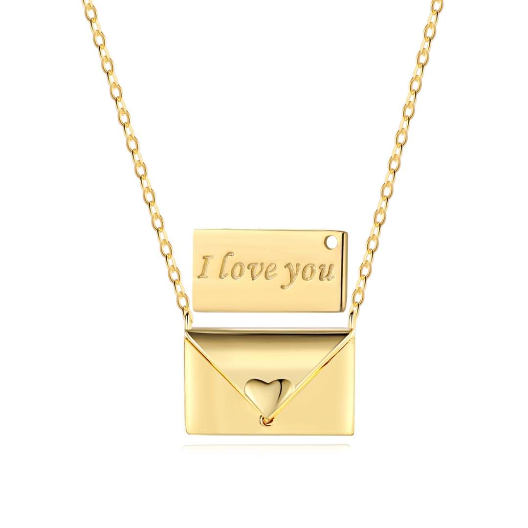 [Royal Jewellery]Envelope Heart Shape Mother's Day Necklace